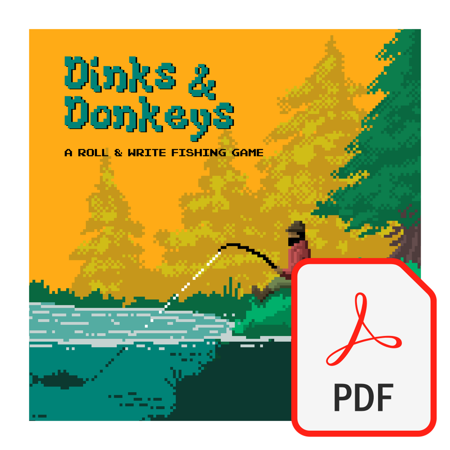 Dinks & Donkeys: A Roll & Write Fishing Game